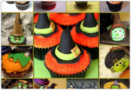 Decorating Halloween cupcakes